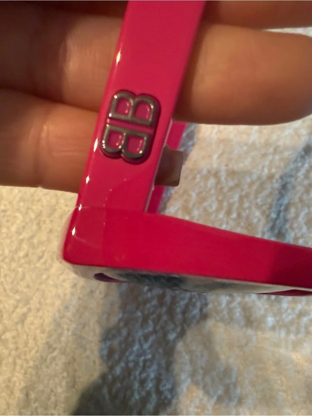 Balenciaga Bright Pink Square Sunglasses